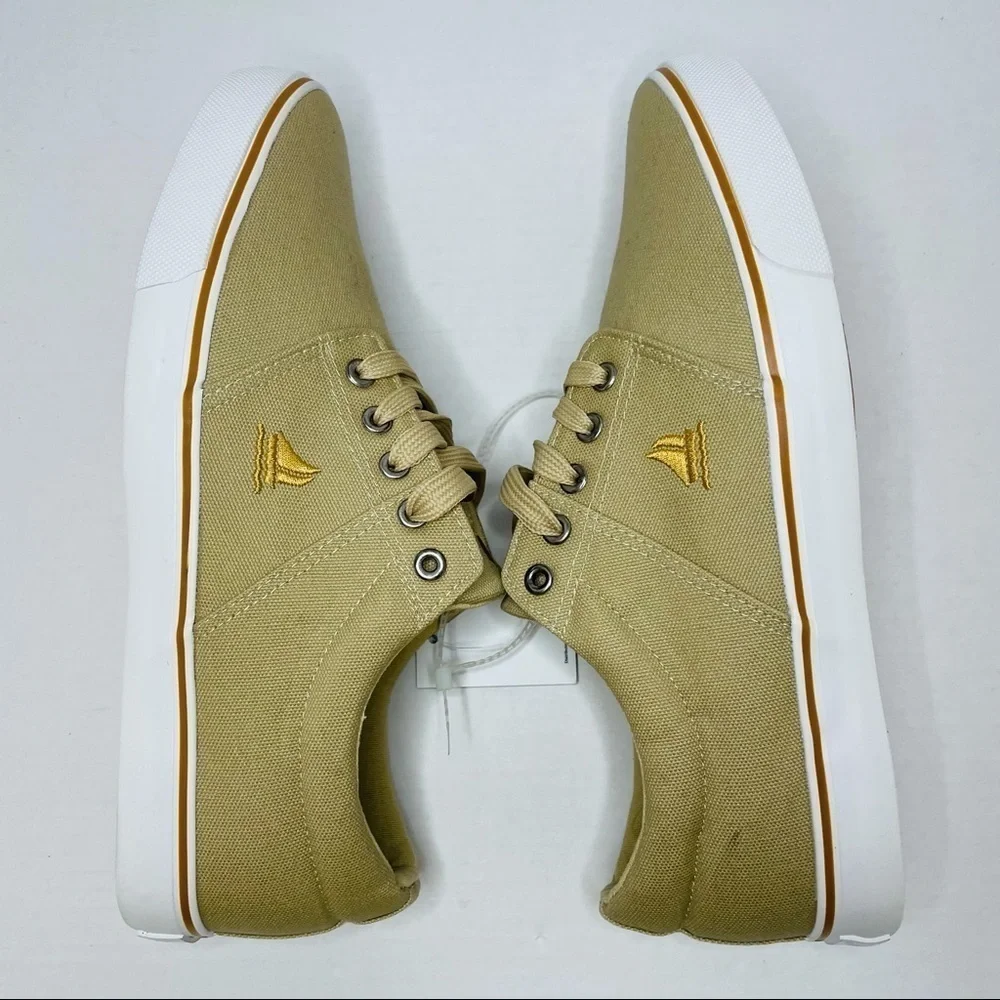 Sail Men's Lace-up Sneakers Style JIB Camel Color. - Picture 4 of 8